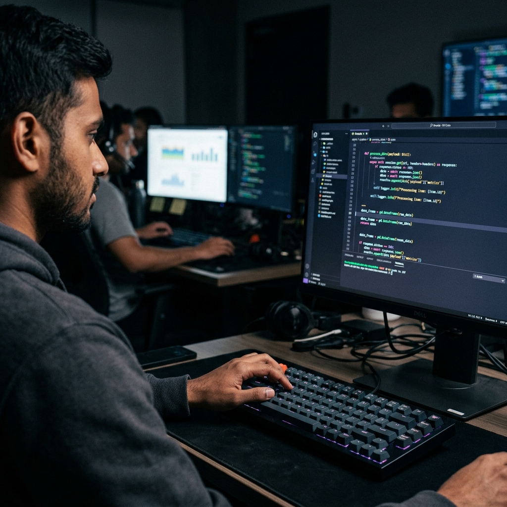 Engineer building and testing production software